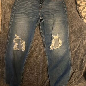 Men's Blue Distressed Jeans